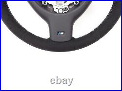 01-06 BMW 3 E46 M3 NEW ALCANTARA LEATHER SPORT STEERING WHEEL BLUE stitch/stripe