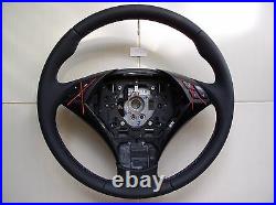 03-05 BMW E60 E61 NEW NAPPA LEATHER STEERING WHEEL/THUMB RESTS/M STYLE stitch