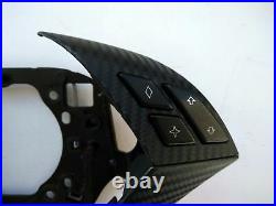 03-07 Bmw E60 E61 Glossy Carbon Steering Wheel Control Buttons Panel Trim Cover