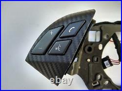 07-10 Bmw E60 E61 Glossy Carbon Steering Wheel Control Buttons Panel Trim Cover
