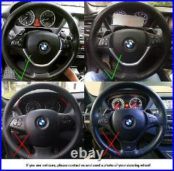 07-14 BMW X5 E70 X6 E71 NEW NAPPA LEATHER ERGONOMIC INLAYS SHIFT SW /FLAT bottom