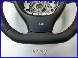09-16 BMW F07 F10 F01 NAPPA ERGONOMIC INLAYS HEATED SW FLAT BOTTOM non sport M