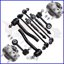 10X Front Steering Tie Rod End Sway Bar End Wheel Hub Bearning For Nissan Altima