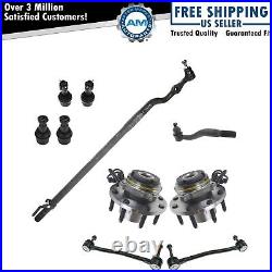 10 Piece Steering & Suspension Kit Wheel Bearings Tie Rods Sway Bar End Links