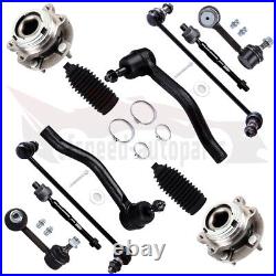 12PCS Front Steering Tie Rod Pinion Bellow Wheel Bearning Hub For Nissan Altima