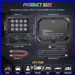 12 Gang Switch Panel RGB Bluetooth Controller Led work light bar Multifunction