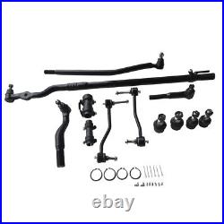 12pcs Front Drag Link Ball Joint Sway Bar Link Kit for 2000-2005 Ford Excursion