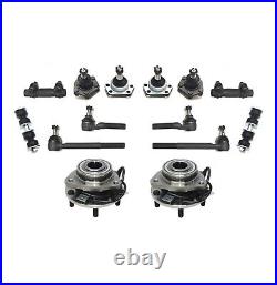 14 Pc Suspension Kit Wheel Bearings Ball Joints Tie Rods End Sway Bar for Blazer