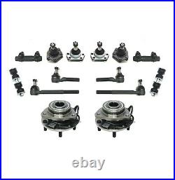 14 Pc Suspension Kit Wheel Bearings Ball Joints Tie Rods End Sway Bar for Blazer