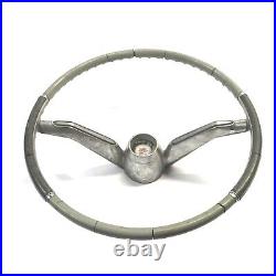 1960 CADILLAC STEERING WHEEL With HORN BAR GREEN 2 TONE USED CRACKED VINTAGE CORE