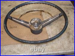 1964 1965 Chevelle Malibu Blue Factory Steering Wheel & Horn Bar & Cap GM OEM
