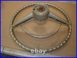 1964 1965 Chevelle Malibu Tan Factory Steering Wheel & Horn Bar & Cap GM OEM