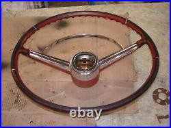 1964 1965 Chevy Chevelle Malibu Red Steering Wheel Horn Bar & Cap GM OEM