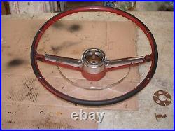 1964 1965 Chevy Chevelle Malibu Red Steering Wheel Horn Bar & Cap GM OEM