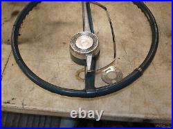 1964 1965 GTO LeMans Tempest Turquoise Factory Steering Wheel &Horn Bar & Cap GM