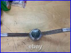 1965-1966 Pontiac Grand Prix Steering Wheel Chrome Horn Bar and Button 9778990