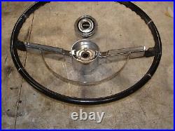 1966 Chevrolet Chevelle Malibu Ss Black Steering Wheel & Horn Bar & Cap Gm Oem