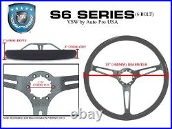 1967-68 Chevrolet Camaro 6-Bolt 15 Deluxe Espresso Wood Steering Wheel Kit, Tri