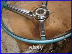1967 Chevy Chevelle Malibu Blue Factory Steering Wheel & Horn Bar & Cap GM OEM