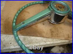 1967 Chevy Chevelle Malibu Blue Factory Steering Wheel & Horn Bar & Cap GM OEM