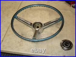 1967 Chevy Chevelle Malibu SS Blue Factory Steering Wheel & Horn Bar & Cap GM