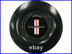 1969-89 Camaro VSW S6 Black Leather Steering Wheel Covert Kit, Tri Bar Emblem