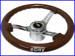 1969-94 Camaro S6 Mahogany Steering Wheel Covert Kit, Tri-Bar Emblem