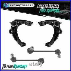 4PC Front Upper Control Arm Sway Bar Link Kit for 2006 2007-2009 2WD Ford Fusion