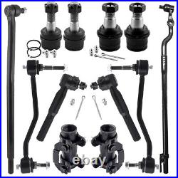 4x4 12pcs Front Drag Link Ball Joint Sway Bar End Link Tie Rod for Ford F-250 SD