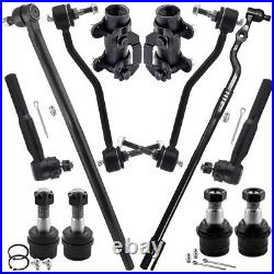 4x4 12pcs Front Drag Link Ball Joint Sway Bar End Link Tie Rod for Ford F-250 SD