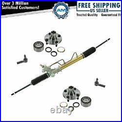 5 Piece Steering Kit Rack & Pinion Assembly Outer Tie Rods Sway Bar End Links