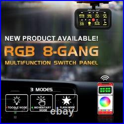 8 Gang RGB bluetooth Control Switch Panel LED Work Lights Circuit System Car ATV