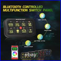 8 Gang Switch Panel RGB LED Back Light bluetooth Control for Can-am Polaris ATV