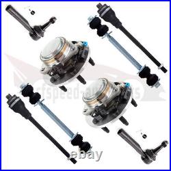 8x Front Steering Tie Rod End Sway Bar End Link Wheel Hub Bearning For Suburban