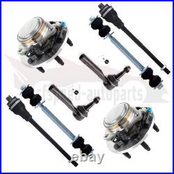 8x Front Steering Tie Rod End Sway Bar End Link Wheel Hub Bearning For Suburban