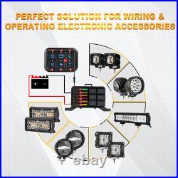 AUXBEAM 6 Gang Switch Panel LED Work Light Bar ATV Electronic Circuit System 12V