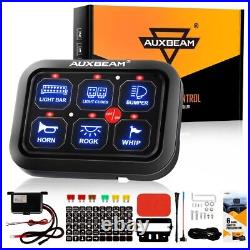 AUXBEAM 6 Gang Switch Panel LED Work Light Bar ON/OFF Electronic Circuit System