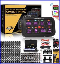 AUXBEAM 8 Gang AR-800 Switch Panel RGB Color Changing with bluetooth Control#E28