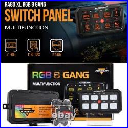 AUXBEAM 8 Gang RGB XL Switch Panel LED Light Bar Circuit Control Box Boat Truck