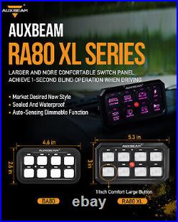 AUXBEAM 8 Gang RGB XL Switch Panel LED Light Bar Circuit Control Box Boat Truck