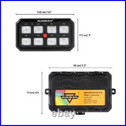 AUXBEAM 8 Gang Switch Panel LED Light Bar ON/OFF Electronic Relay System RA80 XL