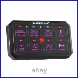 AUXBEAM RA80 XL 8 Gang Switch Panel RGB Auxiliary On/Off Control Large Size Kit