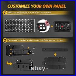 AUXBEAM RGB 8 Gang Switch Panel On Off LED Light Bar Toggle Circuit Control Box