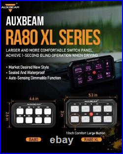 AUXBEAM RGB Back Light 8 Gang XL Switch Panel Offroad On-Off 3 Modes Controller