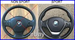 BMW F20 F30 NEW NAPPA LEATHER HEATED SPORT STEERING WHEEL THICK&HEAVY black