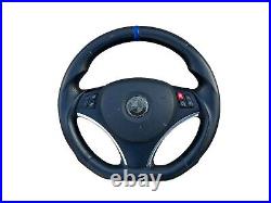 Bmw Sport Steering Wheel /e90/92 Flat Bottom Blue Stripe