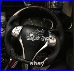 Carbon fiber steering wheel nissan navara np300 bar flare wide wild led seal off