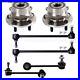 For 2014-2015 Honda Pilot 6 Pcs Front Steering Sway Bar End Link & Wheel Hub