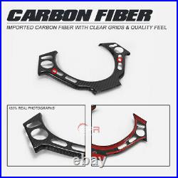 For Nissan GTR R35 Carbon Fiber Interior Steering Wheel Switch Panel Trim Cover