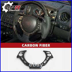 For Nissan GTR R35 Carbon Fiber OEM Steering Wheel Switch Panel Fibre Inner Kit